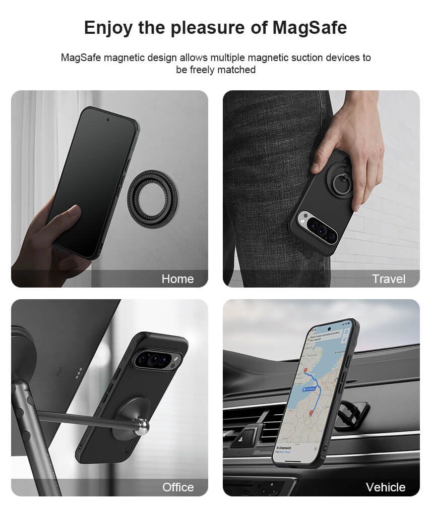 NILLKIN θήκη Super Frosted Shield Pro Magnetic για Google Pixel 9/9 Pro, μαύρη - Image 2