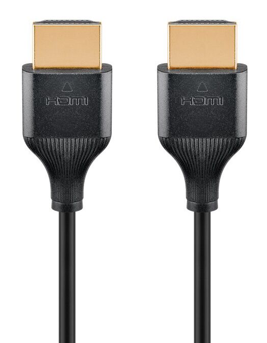 GOOBAY καλώδιο HDMI 75298 με Ethernet, slim, 8K/60Hz, 48 Gbps, 1m, μαύρο - Image 2