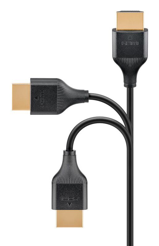 GOOBAY καλώδιο HDMI 75298 με Ethernet, slim, 8K/60Hz, 48 Gbps, 1m, μαύρο - Image 4