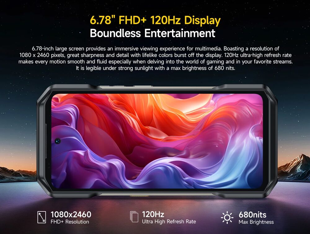 ULEFONE smartphone Armor 27T Pro, 6.78", 12/256GB, 5G, 10600mAh, IP68/IP69K, μαύρο - Image 10