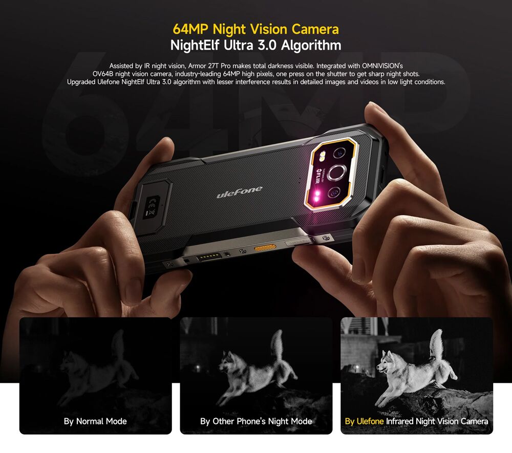 ULEFONE smartphone Armor 27T Pro, 6.78", 12/256GB, 5G, 10600mAh, IP68/IP69K, μαύρο - Image 22