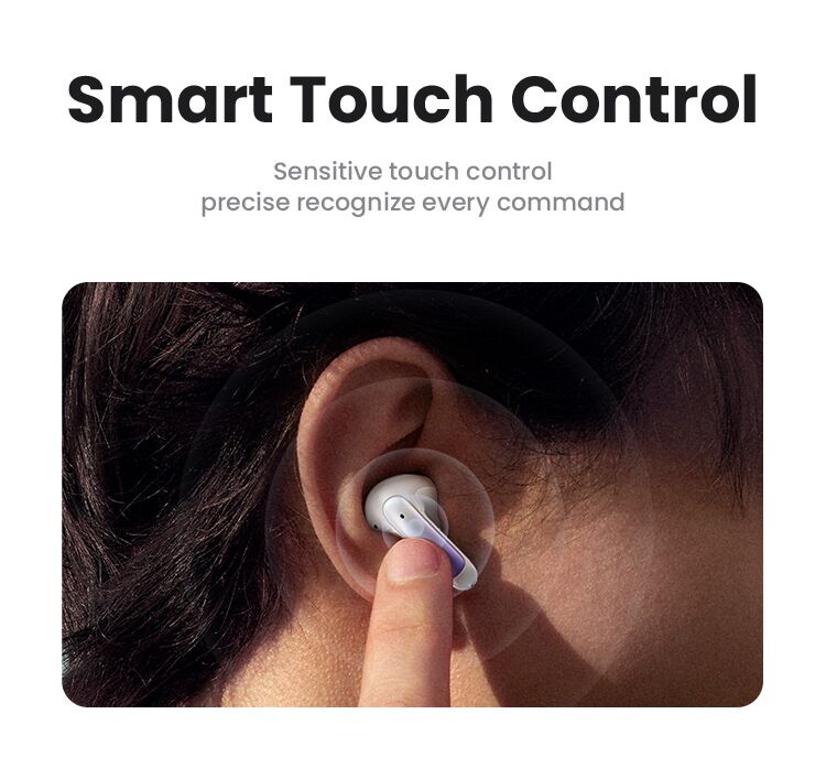 USAMS earphones με θήκη φόρτισης US-XD19, TWS, ENC, Φ13mm, λευκά - Image 5