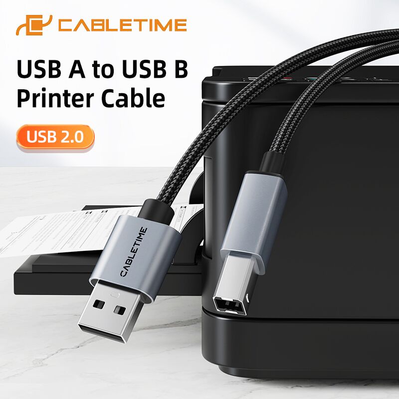 CABLETIME καλώδιο USB σε USB Type B CT-AMBM1, 480Mbps, 5m, μαύρο - Image 4