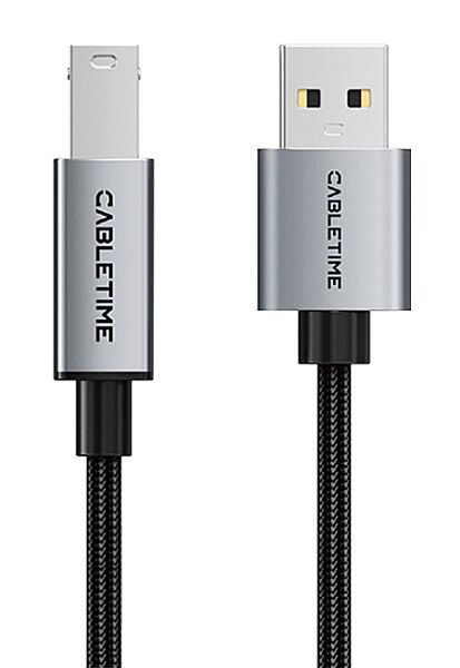 CABLETIME καλώδιο USB σε USB Type B CT-AMBM1, 480Mbps, 5m, μαύρο