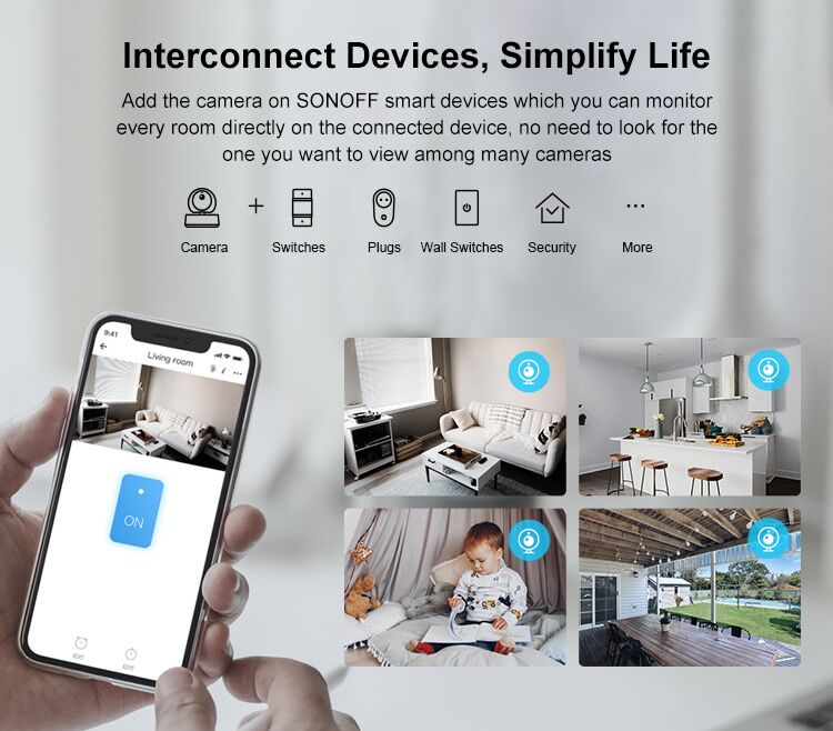 SONOFF smart IP κάμερα GK-200MP2-B, Wi-Fi, 1080p, H.264 - Image 6