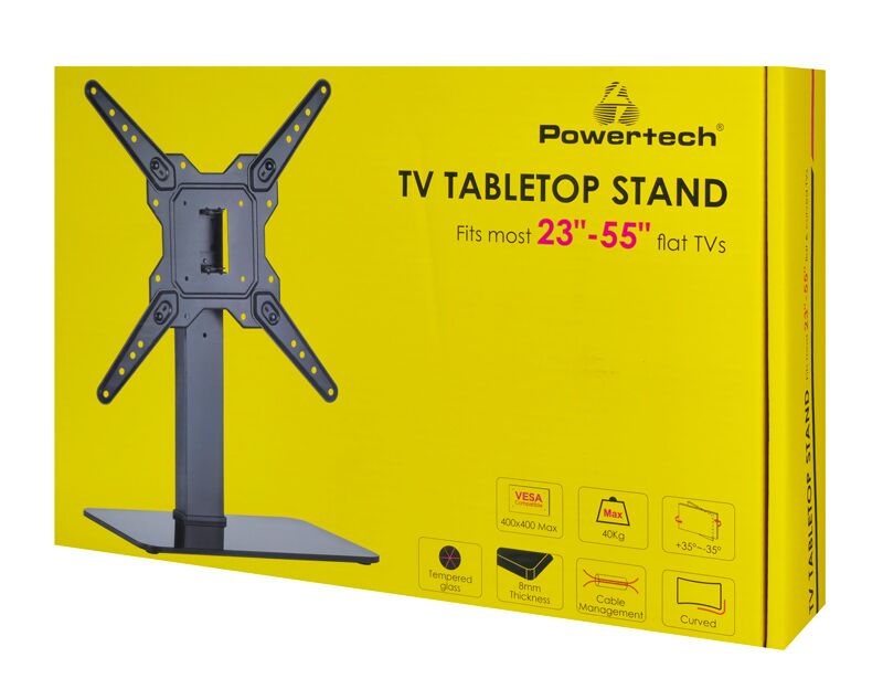 POWERTECH επιτραπέζια βάση τηλεόρασης PT-1281, 23-55", έως 40kg - Image 10