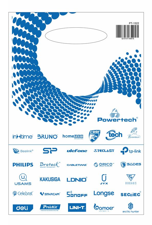 Σακούλα εμπορευμάτων τύπου χούφτας PT-1522, 21x30cm, νάιλον, 40τμχ