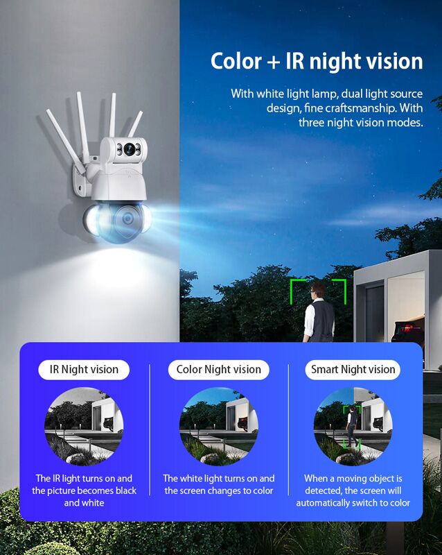 SECTEC smart κάμερα ST-428-4M-DL με προβολείς, dual lens, 4MP, Onvif PTZ - Image 6