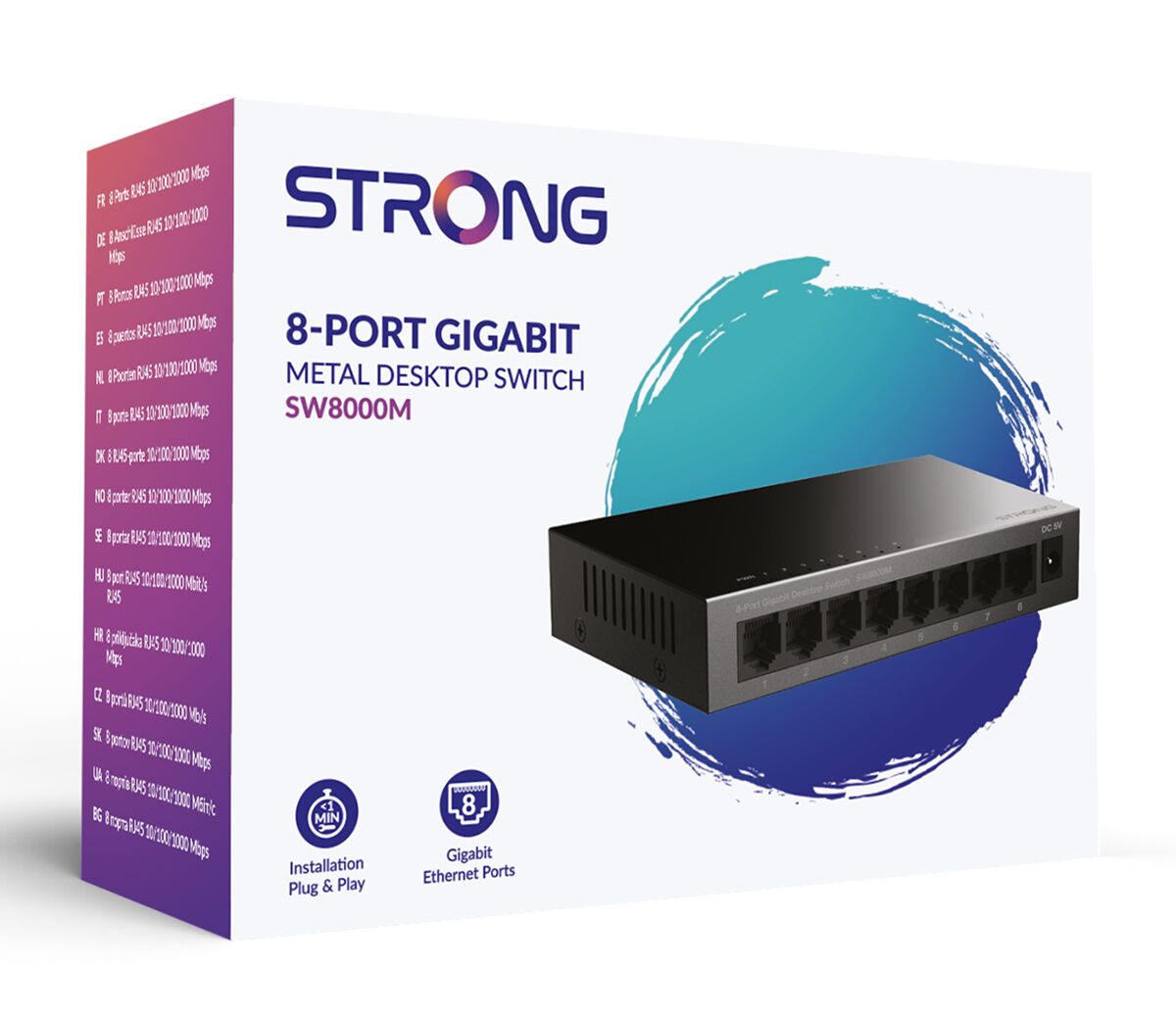 STRONG switch SW5000M, 8x Gigabit θύρες, 1000Mbps - Image 8