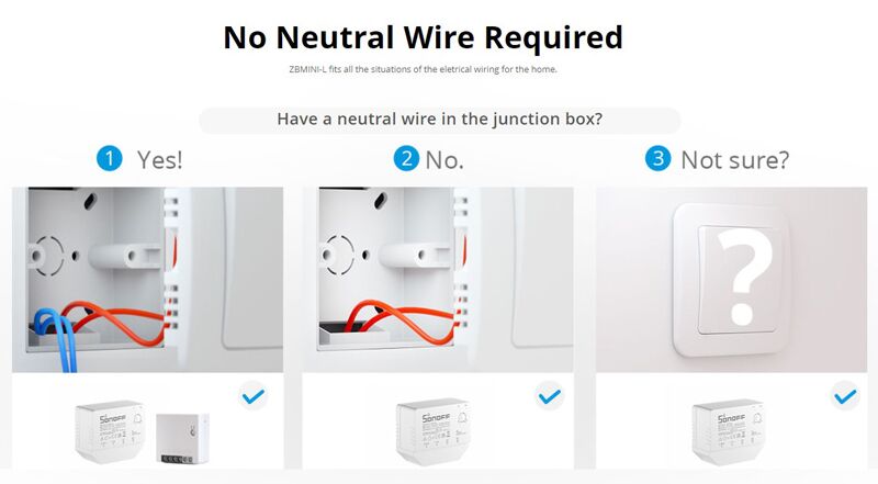 SONOFF smart διακόπτης ZBMINI-L, 1-gang, ZigBee 3.0, λευκός - Image 3