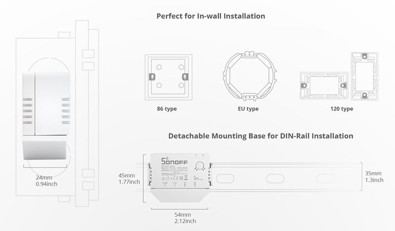 SONOFF smart διακόπτης ZBMINI-L, 1-gang, ZigBee 3.0, λευκός - Image 6