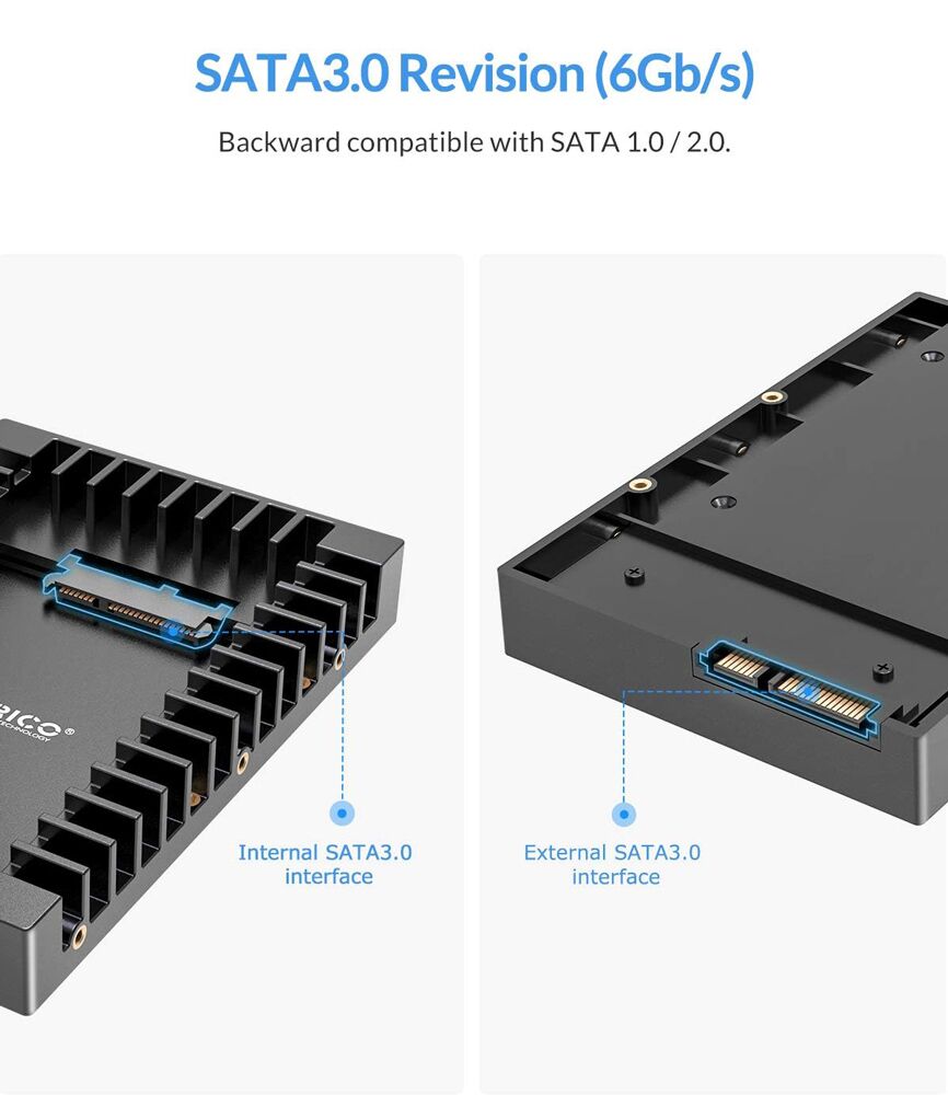 ORICO tray 3.5" για 2.5" HDD/SSD 1125SS-V1, 6Gbps, μαύρο - Image 5