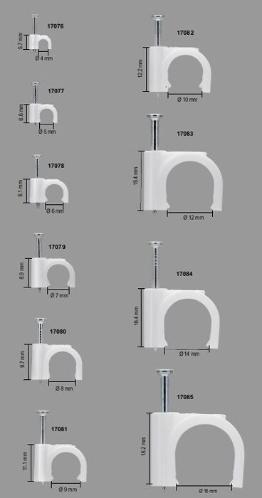 GOOBAY ρόκα στήριξης καλωδίων 17078, 6mm, λευκό, 100τμχ - Image 5