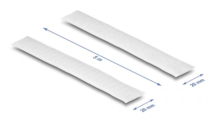 DELOCK ταινία τύπου Velcro 20919, heavy duty, 5mx20mm, λευκή - Image 3