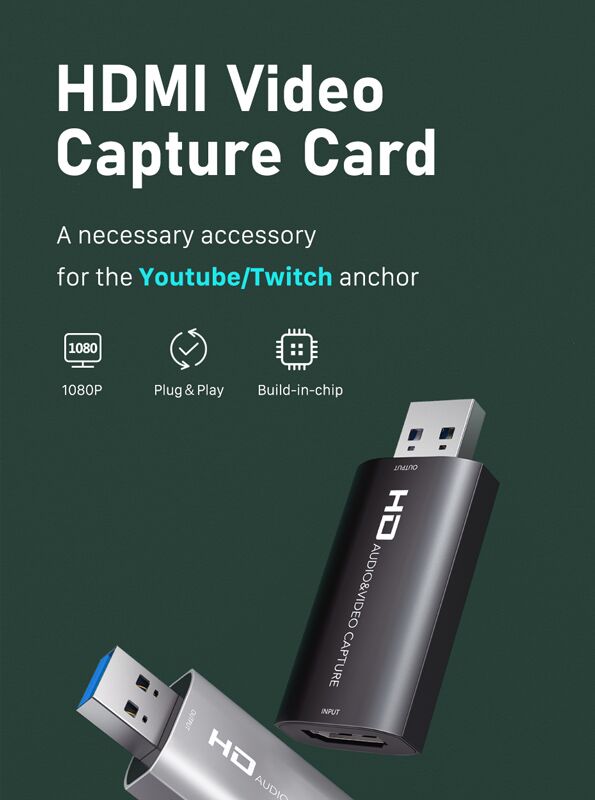 CABLETIME video capture CT-HVC-AB, HDMI/USB σύνδεση, 4K/30Hz, μαύρο - Image 2