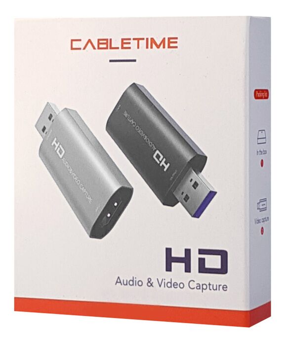 CABLETIME video capture CT-HVC-AB, HDMI/USB σύνδεση, 4K/30Hz, μαύρο - Image 4