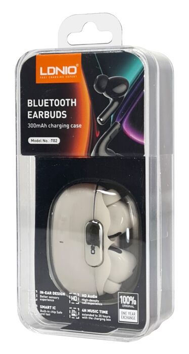LDNIO earphones με θήκη φόρτισης T02, True Wireless, HiFi, Φ13mm, λευκά - Image 9