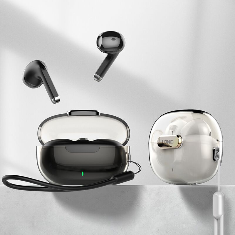 LDNIO earphones με θήκη φόρτισης T03, True Wireless, HiFi, Φ13mm, λευκά - Image 2