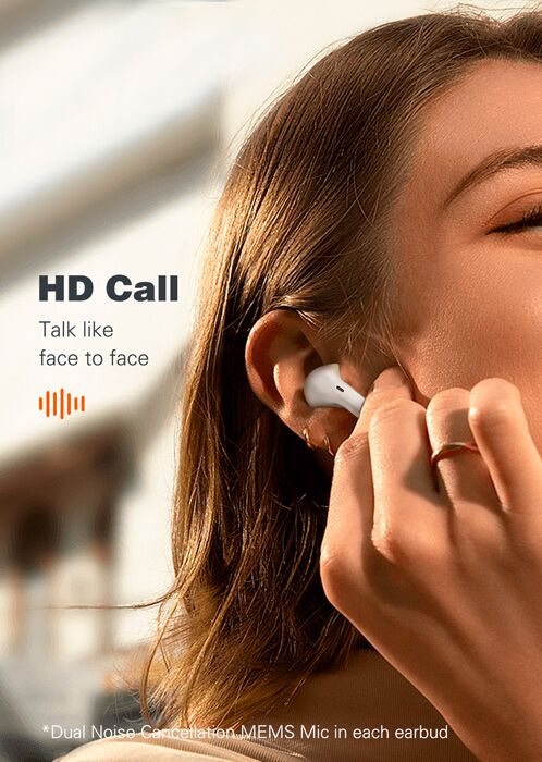 LDNIO earphones με θήκη φόρτισης T03, True Wireless, HiFi, Φ13mm, λευκά - Image 5