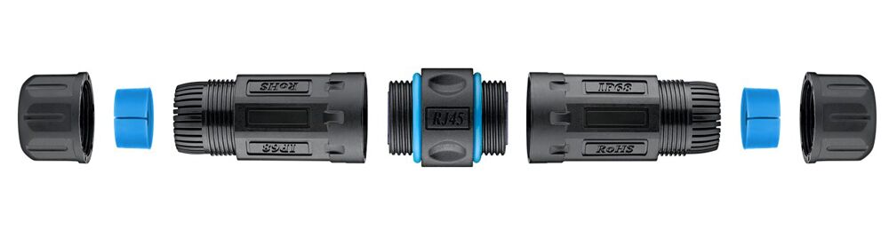 GOOBAY αδιάβροχος σύνδεσμος RJ45 Cat 6A 59582, IP68, μαύρος - Image 4