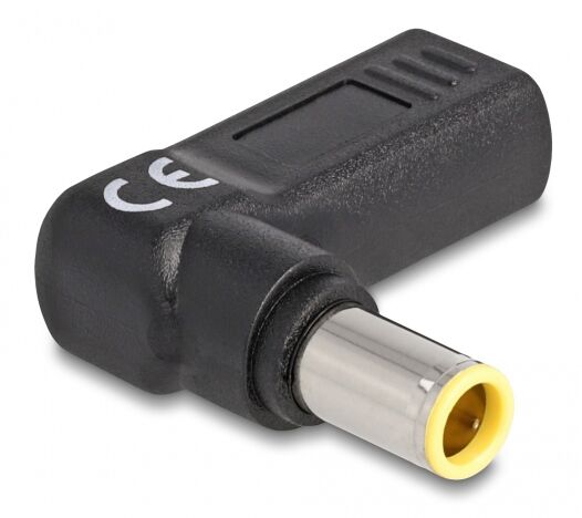 DELOCK αντάπτορας τροφοδοσίας 60012, USB-C σε IBM 7.9x5.5mm, 90°, μαύρος - Image 2