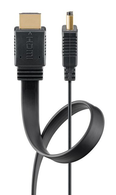 GOOBAY καλώδιο HDMI 2.0 61279, Ethernet flat, 4K/60Hz 18 Gbps, 2m, μαύρο - Image 3