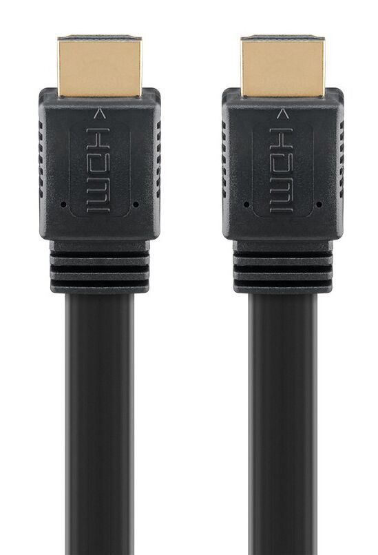 GOOBAY καλώδιο HDMI 2.0 61279, Ethernet flat, 4K/60Hz 18 Gbps, 2m, μαύρο - Image 4