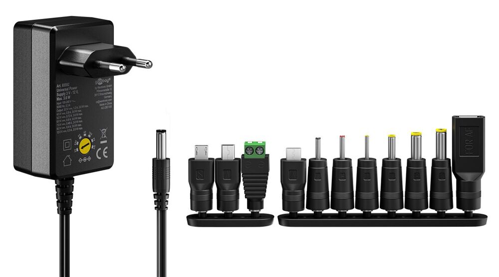 GOOBAY επιτοίχιος φορτιστής 65592, 3V-12V, 3.6W, 12 tips - Image 2