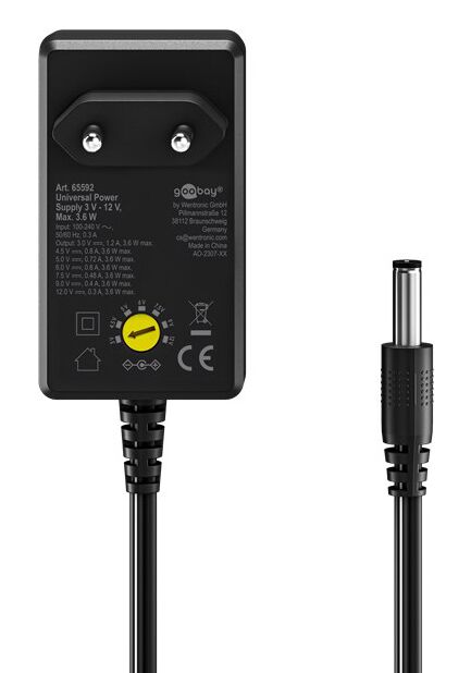 GOOBAY επιτοίχιος φορτιστής 65592, 3V-12V, 3.6W, 12 tips - Image 3