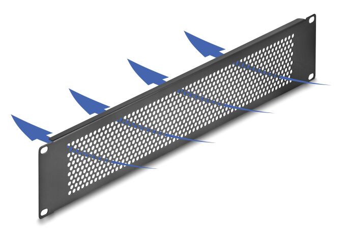 DELOCK κάλυμμα panel 67036 για 19"/2U rack, με αεραγωγούς, μαύρο - Image 2