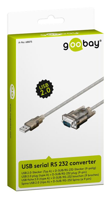 GOOBAY καλώδιο USB σε RS-232 68875, 1 Mbit/s, 1.5m, διάφανο - Image 7