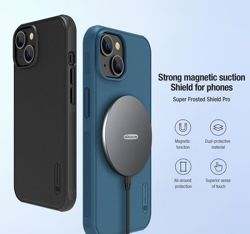 NILLKIN θήκη Super Frosted Shield Pro Magnetic για iPhone 14 Plus, μαύρη - Image 2