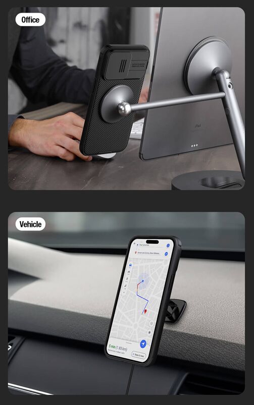 NILLKIN θήκη CamShield Pro Magnetic για iPhone 15 Plus, μαύρη - Image 4