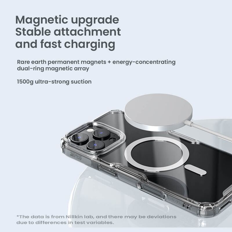 NILLKIN θήκη Nature TPU Pro Magnetic για iPhone 16 Pro, διάφανη-μπλε - Image 2