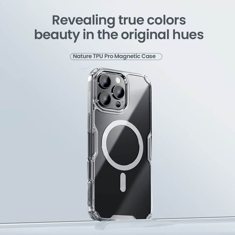 NILLKIN θήκη Nature TPU Pro Magnetic για iPhone 16 Pro, διάφανη-μπλε - Image 3