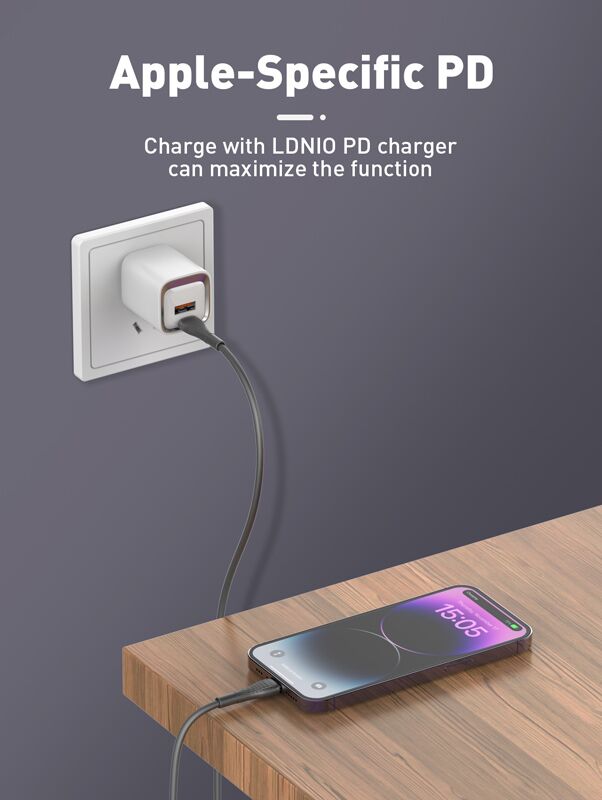 LDNIO καλώδιο Lightning σε USB-C LC671I, 30W PD, 1m, γκρι - Image 2