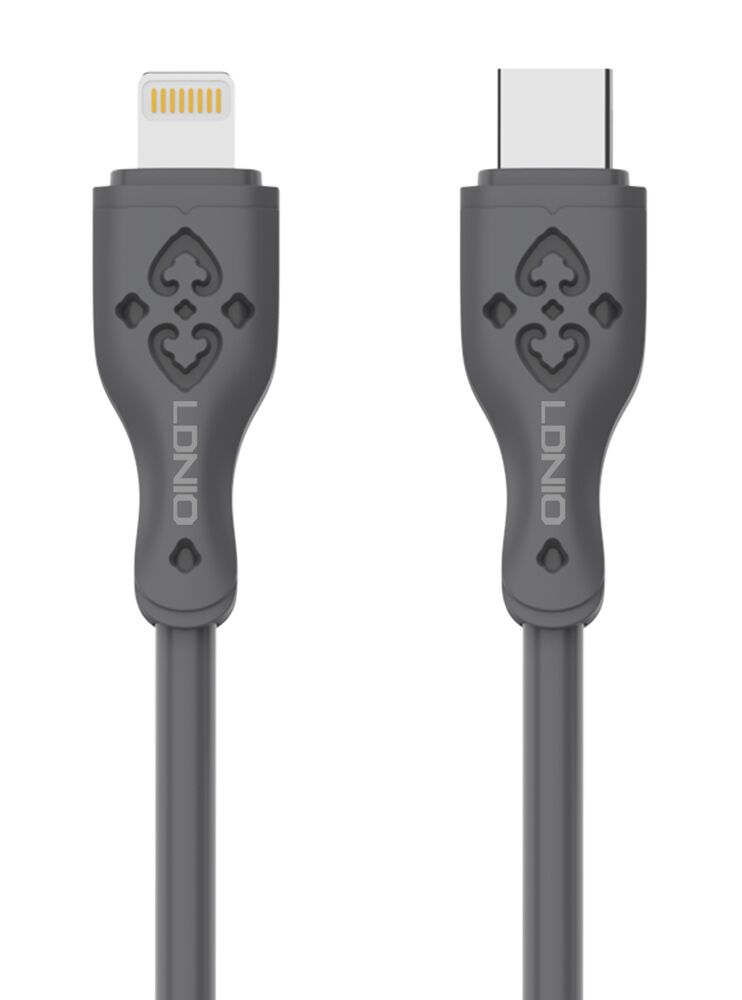 LDNIO καλώδιο Lightning σε USB-C LC811I, 30W PD, 1m, γκρι