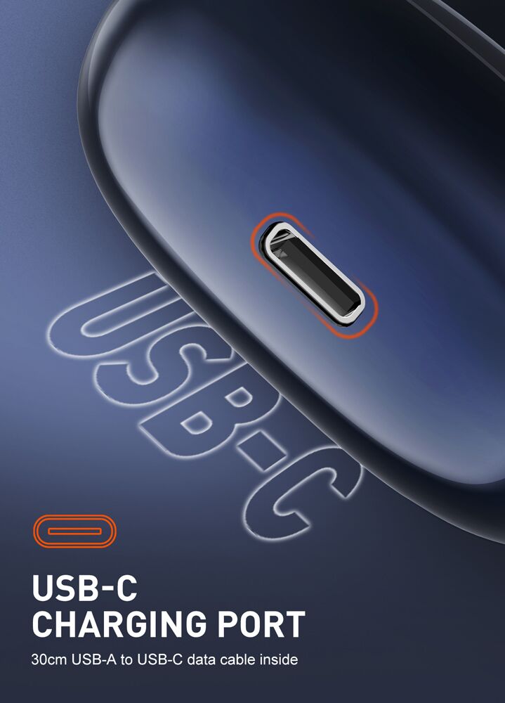 LDNIO earphones με θήκη φόρτισης T09, OWS, Φ10mm, 35/400mAh, μπλε - Image 6