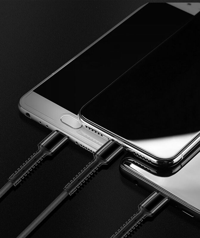 LDNIO καλώδιο USB σε USB-C/Lightning/Micro USB LC93, 3.4A, 1.2m, γκρι - Image 2