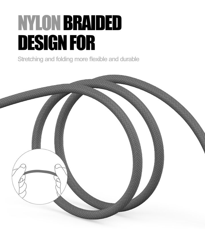 LDNIO καλώδιο USB σε USB-C/Lightning/Micro USB LC93, 3.4A, 1.2m, γκρι - Image 3
