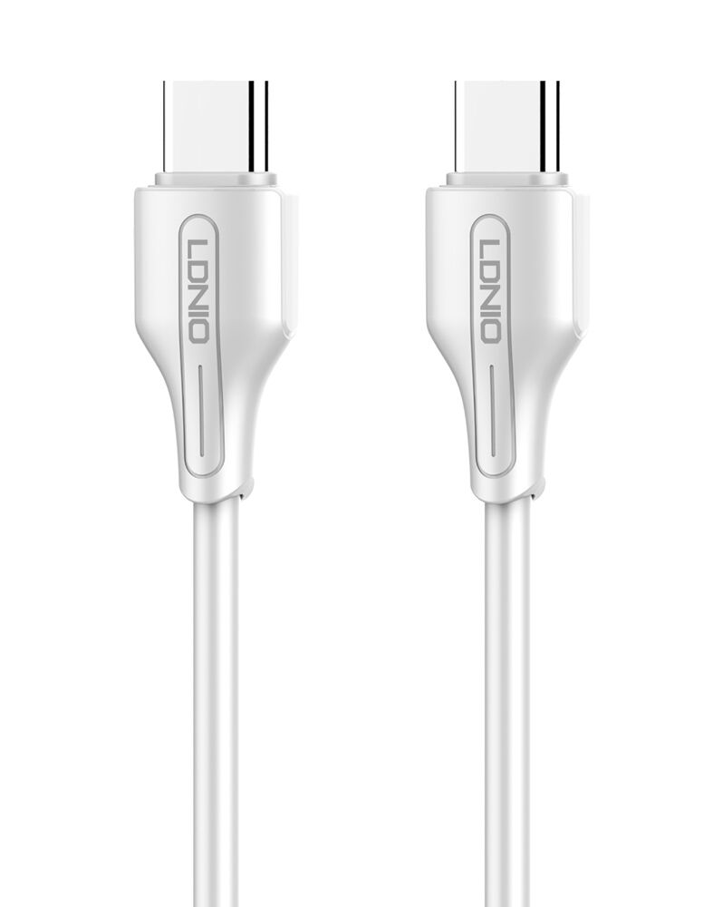 LDNIO καλώδιο USB-C σε USB-C LC122C, 65W PD, 2m, λευκό