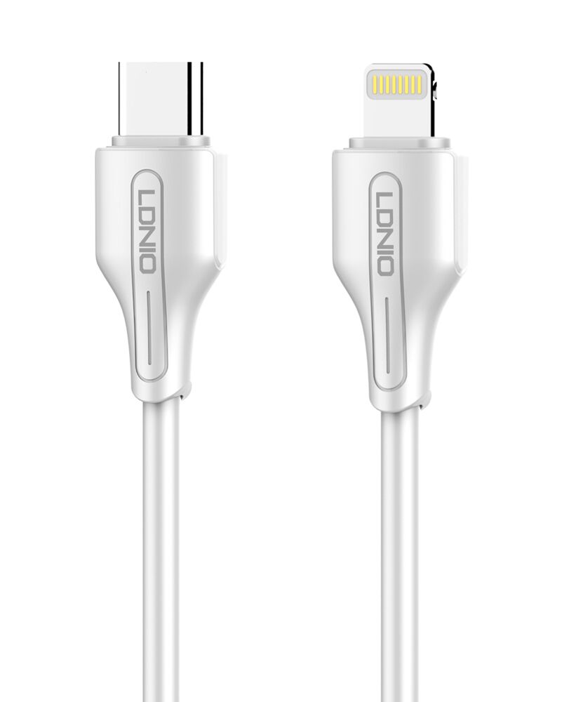 LDNIO καλώδιο Lightning σε USB-C LC122I, 30W PD, 2m, λευκό