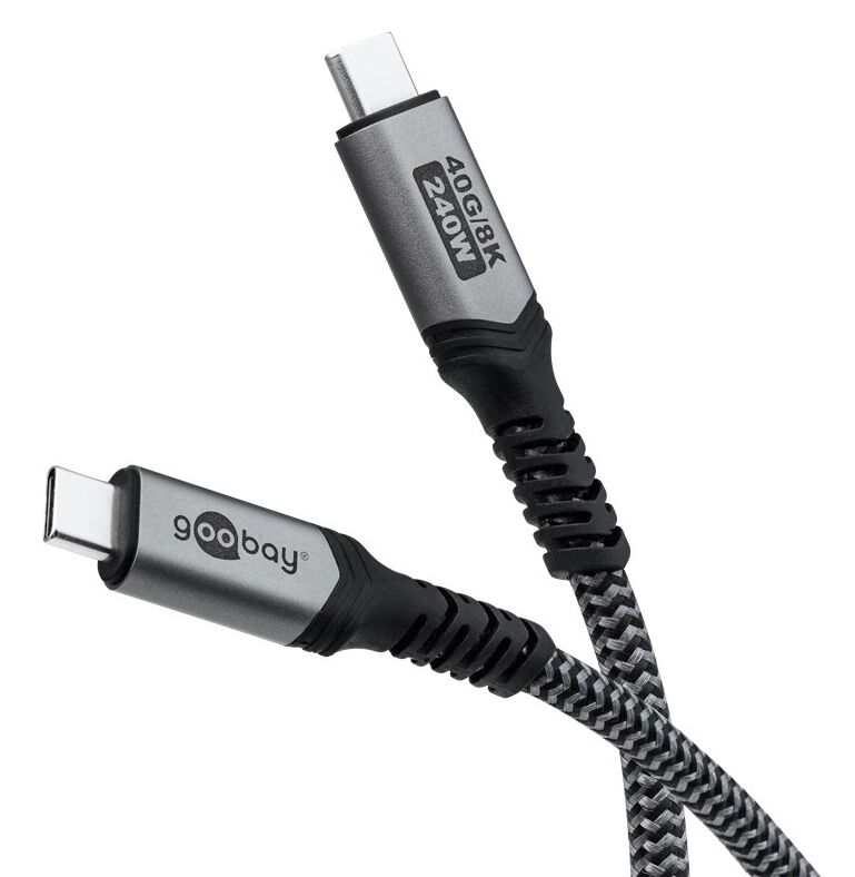 GOOBAY καλώδιο USB-C 74210, USB4, 240W, 40Gbps, 8K/60Hz, 0.50m, γκρι - Image 9