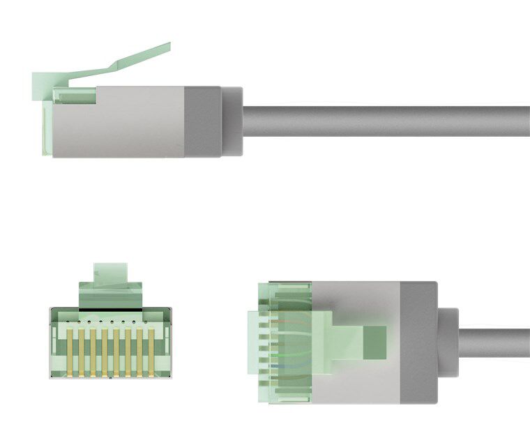 GOOBAY καλώδιο δικτύου 74344, CAT 8.1 U/FTP, ultra slim, copper, 40Gbps, 0.25m, γκρι - Image 7