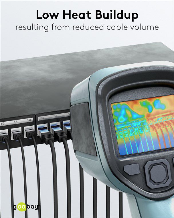 GOOBAY καλώδιο δικτύου 74355, CAT 8.1 U/FTP, ultra slim, copper, 40Gbps, 3m, μαύρο - Image 4