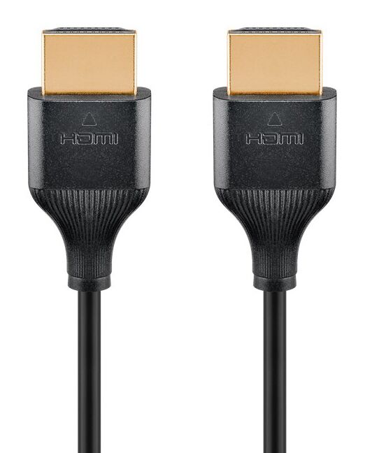 GOOBAY καλώδιο HDMI 75296 με Ethernet, slim, 4K/60Hz, 18 Gbps, 5m, μαύρο - Image 2