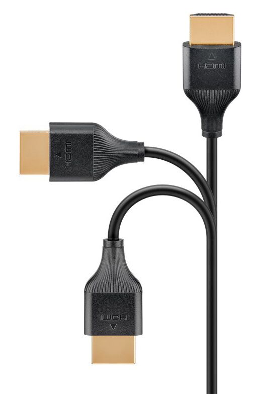 GOOBAY καλώδιο HDMI 75296 με Ethernet, slim, 4K/60Hz, 18 Gbps, 5m, μαύρο - Image 4
