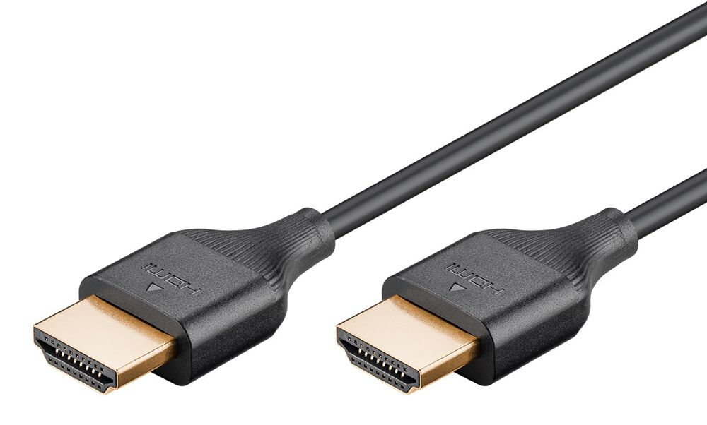 GOOBAY καλώδιο HDMI 75296 με Ethernet, slim, 4K/60Hz, 18 Gbps, 5m, μαύρο