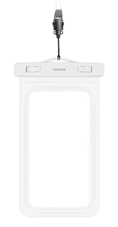 USAMS αδιάβροχη θήκη smartphone US-YD011, έως 7", IPX8, λευκή