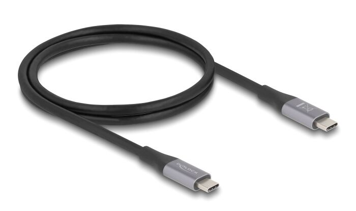 DELOCK καλώδιο USB-C 81191, 240W, 40 Gbps, 8K, 1m, E-Marker, μαύρο - Image 2